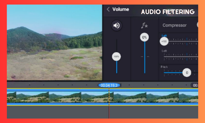 Filtering of audio- Feature of the kinemaster