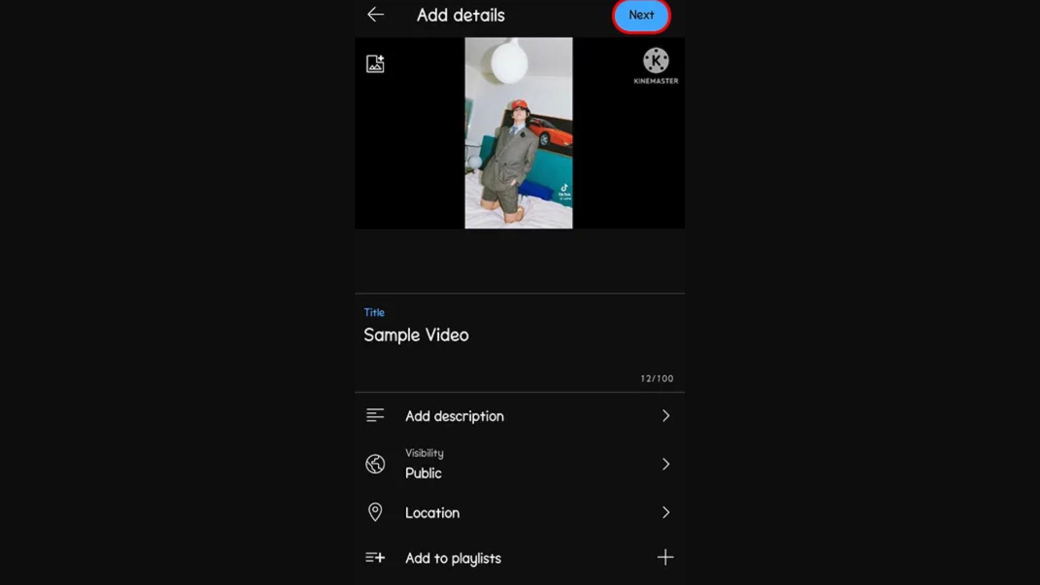 Publish and post your video - Kinemaster Upload To Youtube