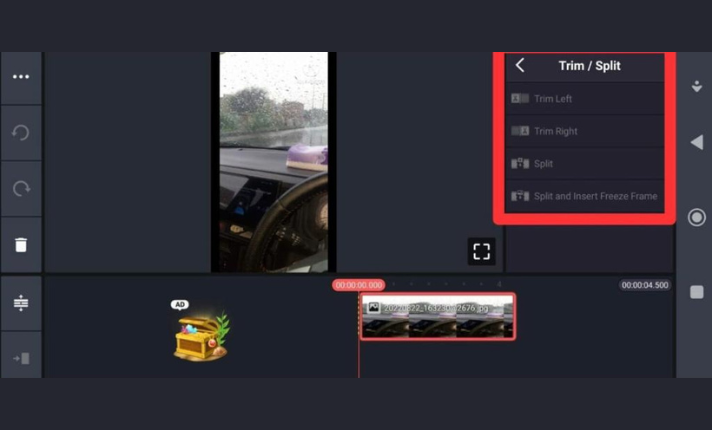choose the trim video - how to crop a video in kinemaster