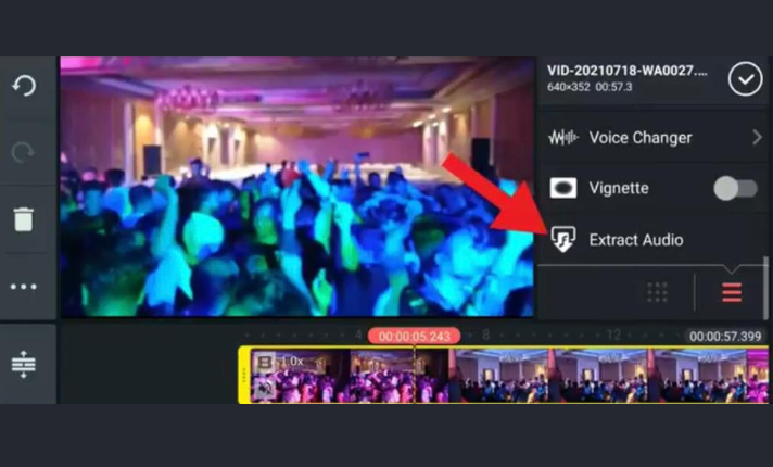 Extract Option In Kinemaster - How to extract audio from video in kinemaster